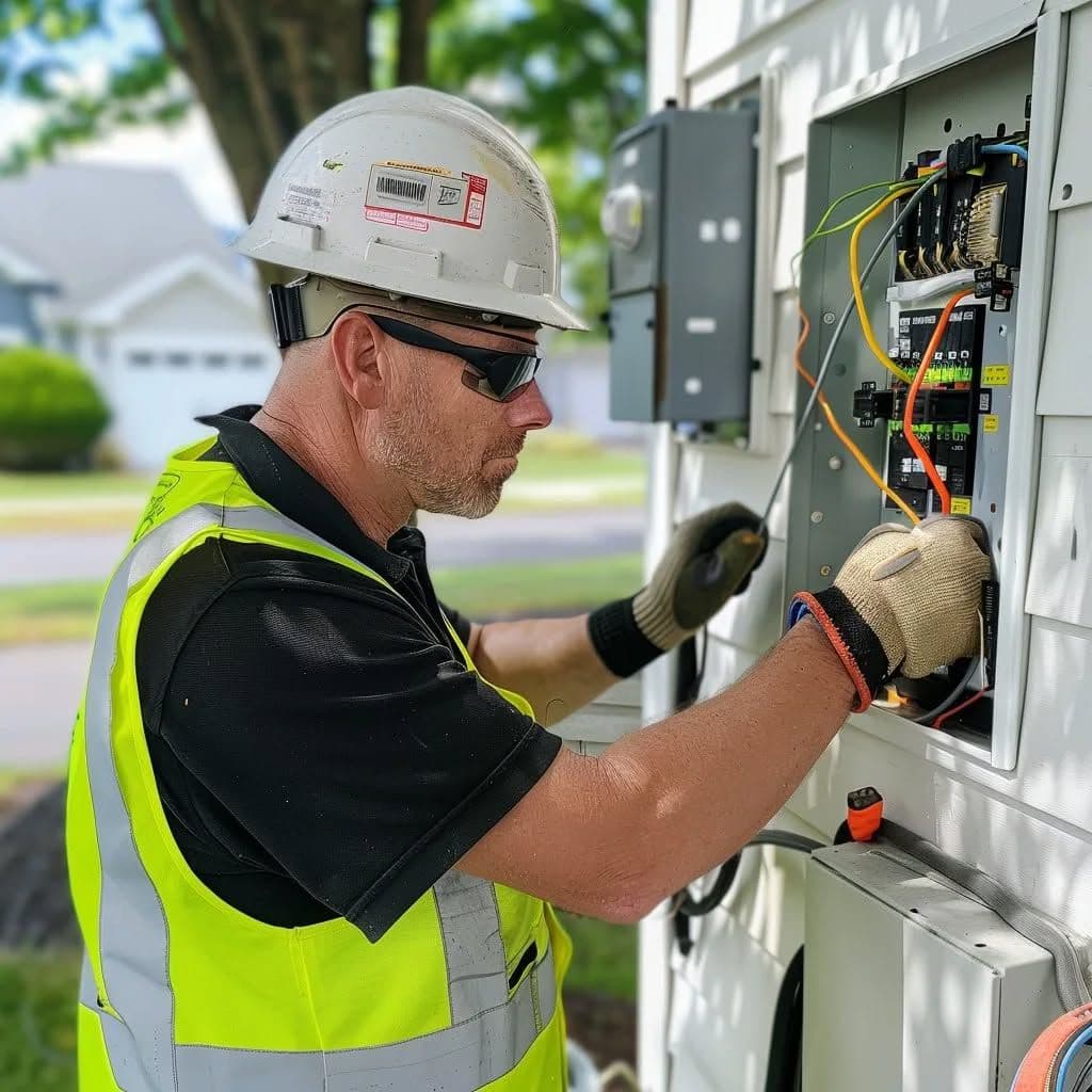 Electrician business at work