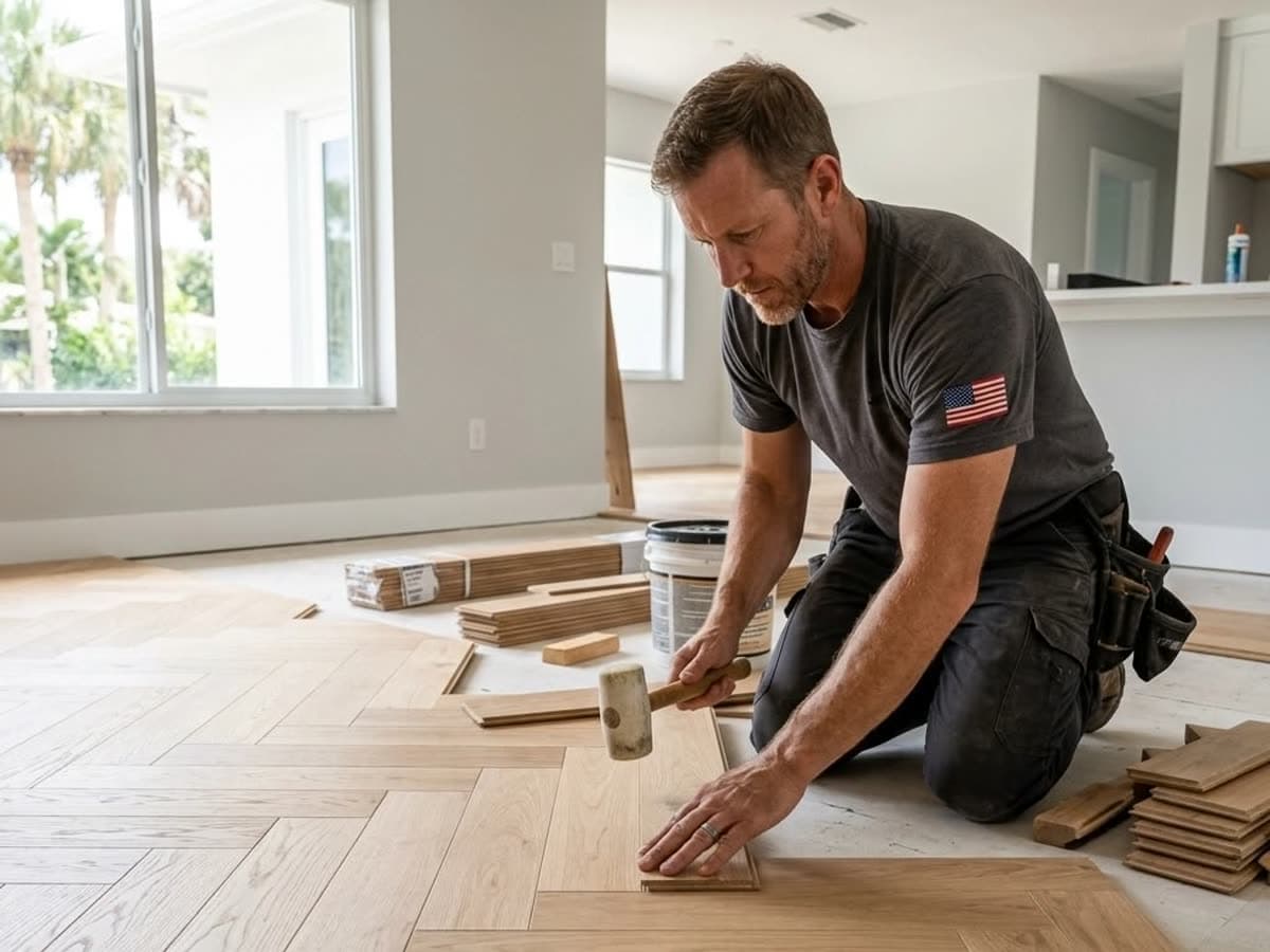 Flooring business at work