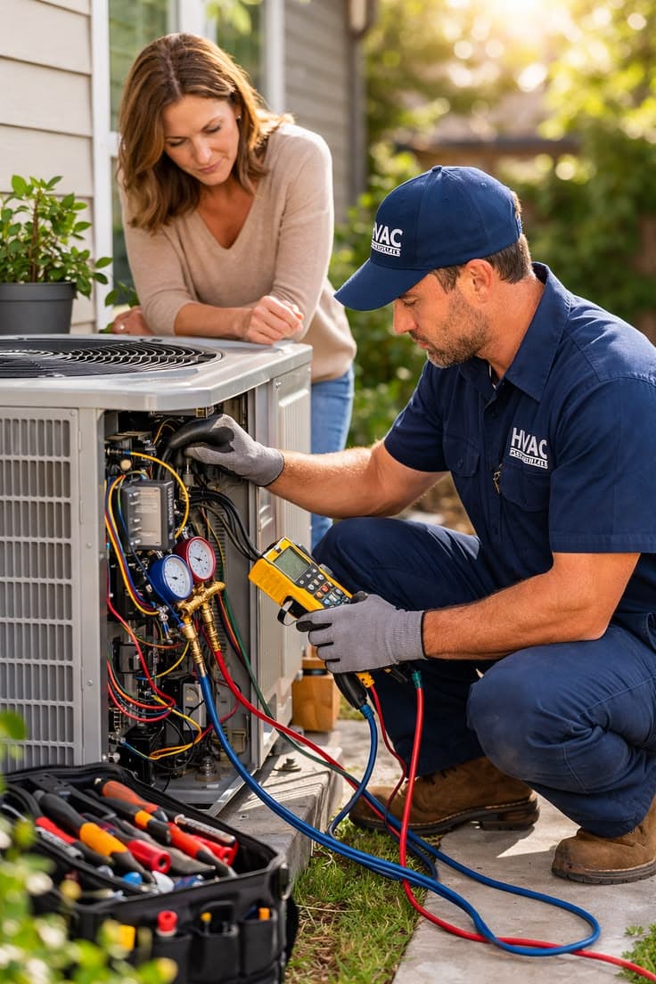 HVAC business at work